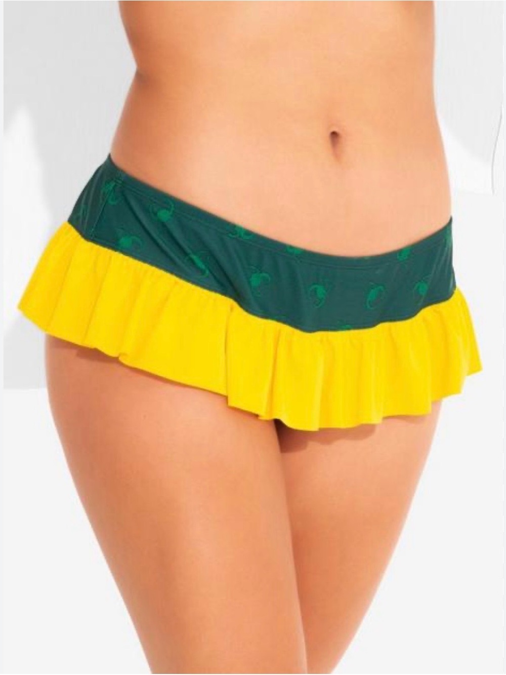 Marvel Loki Green & Yellow Ruffle Bikini Bottom (ONLY)